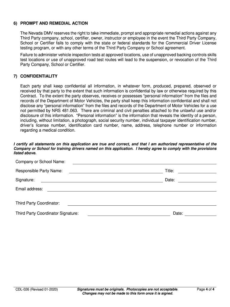  CDL 026 Third Party Company or School Agreement 2020-2024