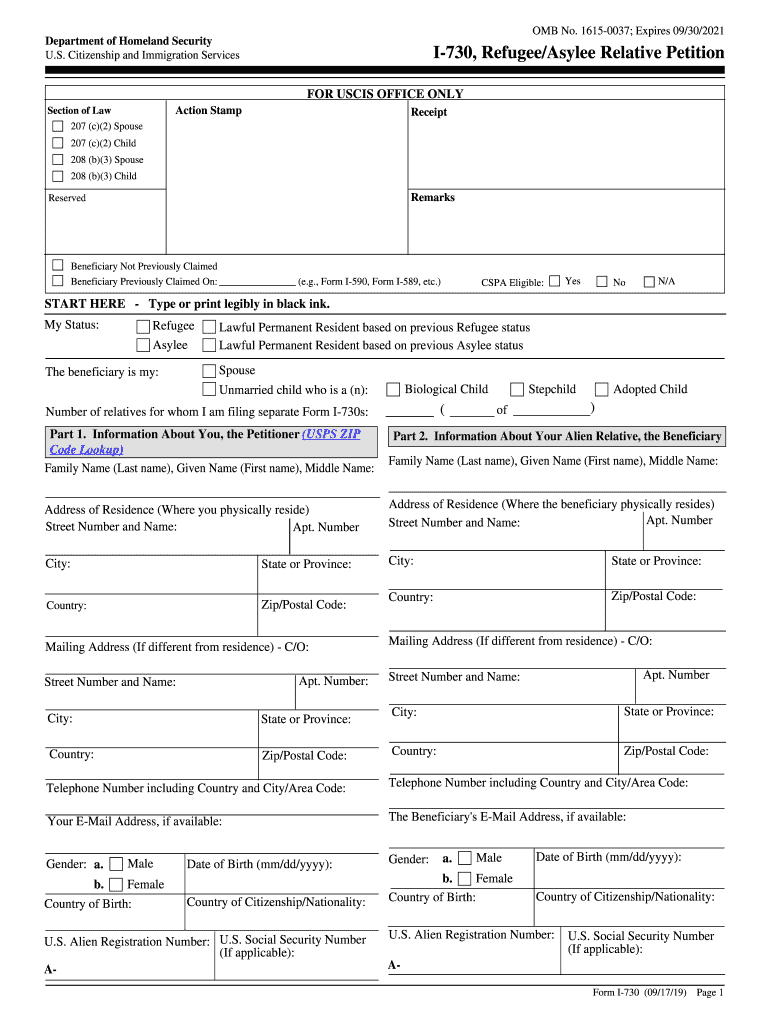 Refugee Asylee Relative Petition Refugee Asylee Relative Petition  Form