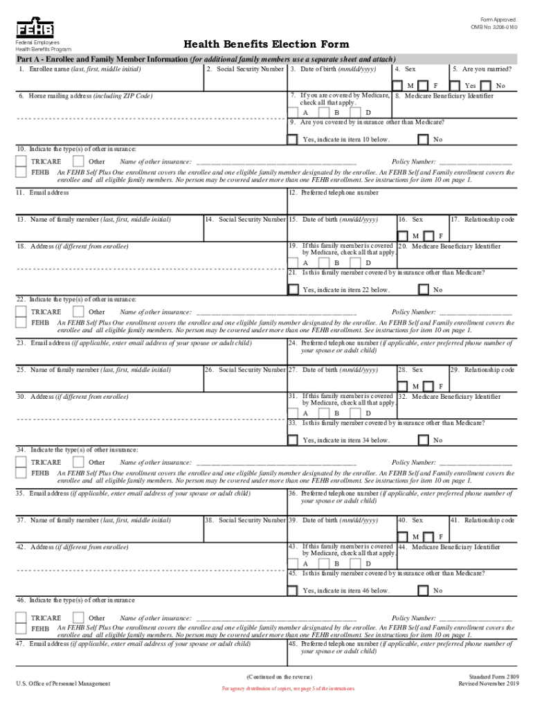 Health Benefits Election Form District of Columbia