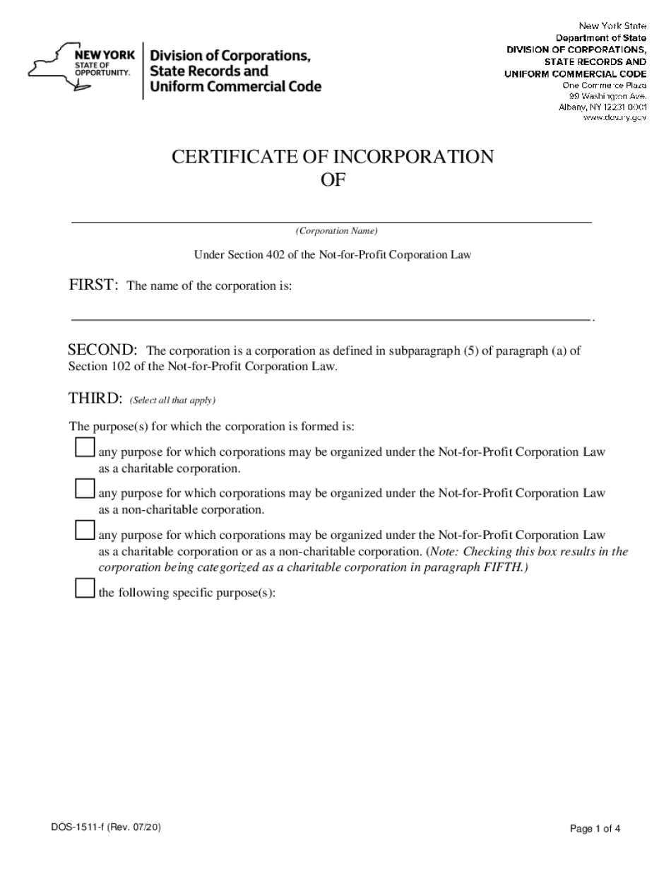  Certificate of Incorporation DOS 1511 FPdf Fpdf DOC DocxNew 2020-2024