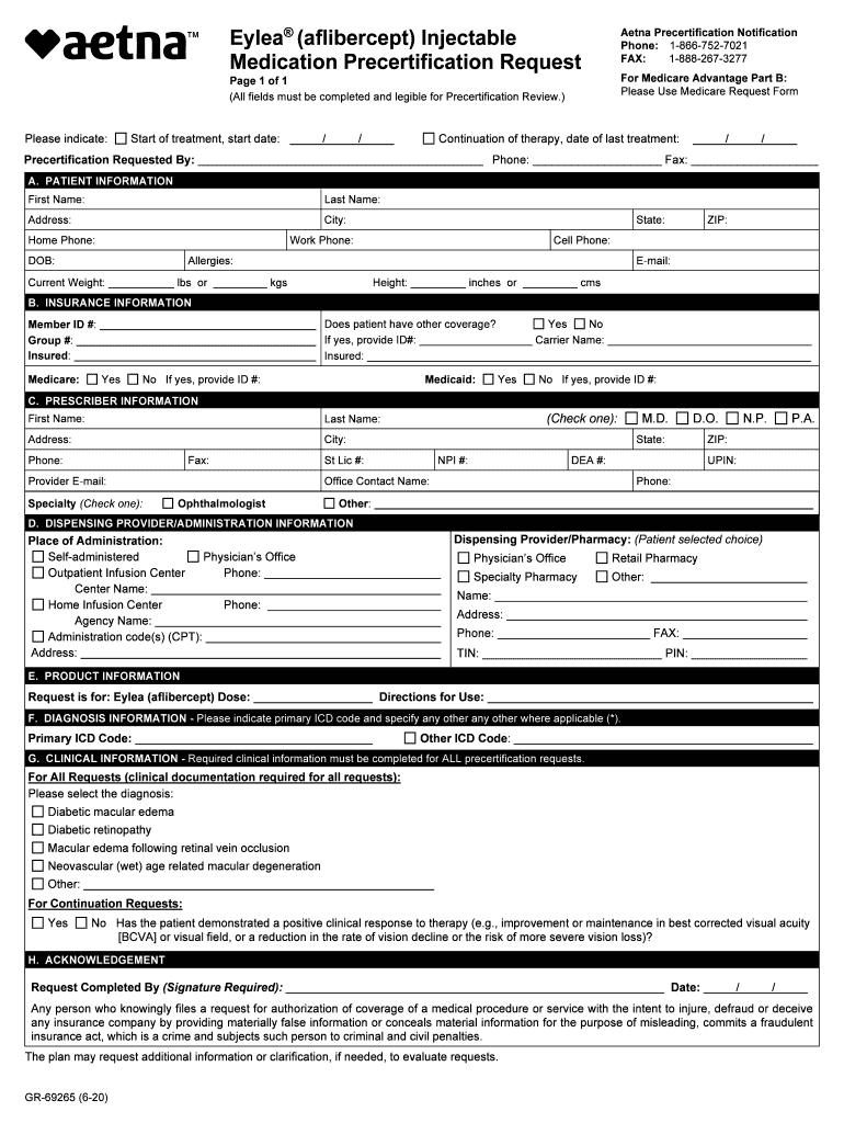 Afibercept 1 MG Medicare Part B Coding for  Form