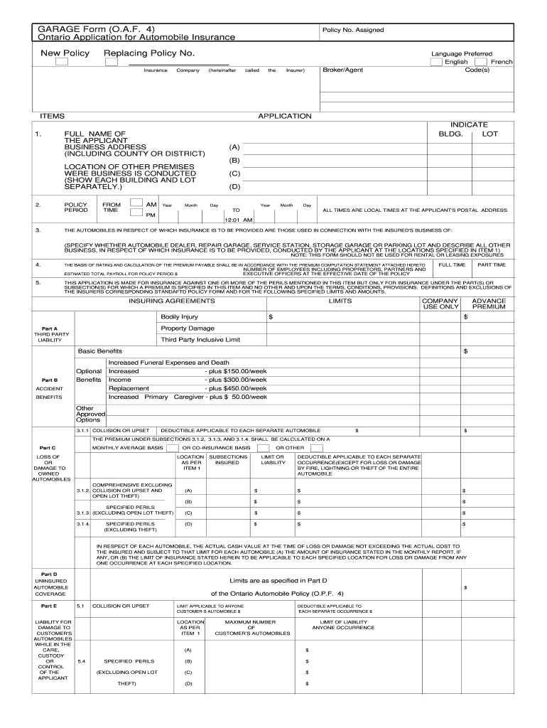 Oaf4  Form