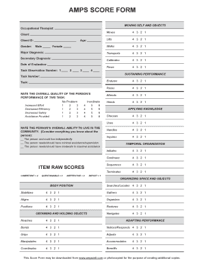 Amps Assessment PDF  Form