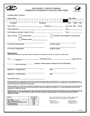 Usa Hockey Release Form