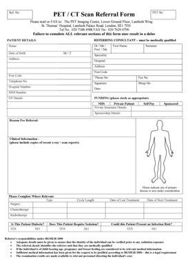 Ct Scan Referral Form