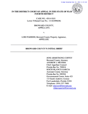 Initial Brief Fourth District Court of Appeal 4dca  Form