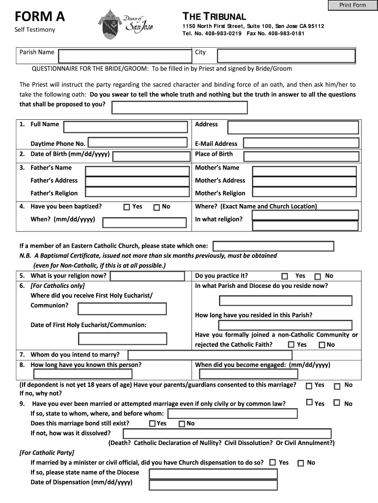 Print Form FORM a the TRIBUNAL 1150 North First Street, Suite 100, San Jose CA 95112 Tel  Dsj