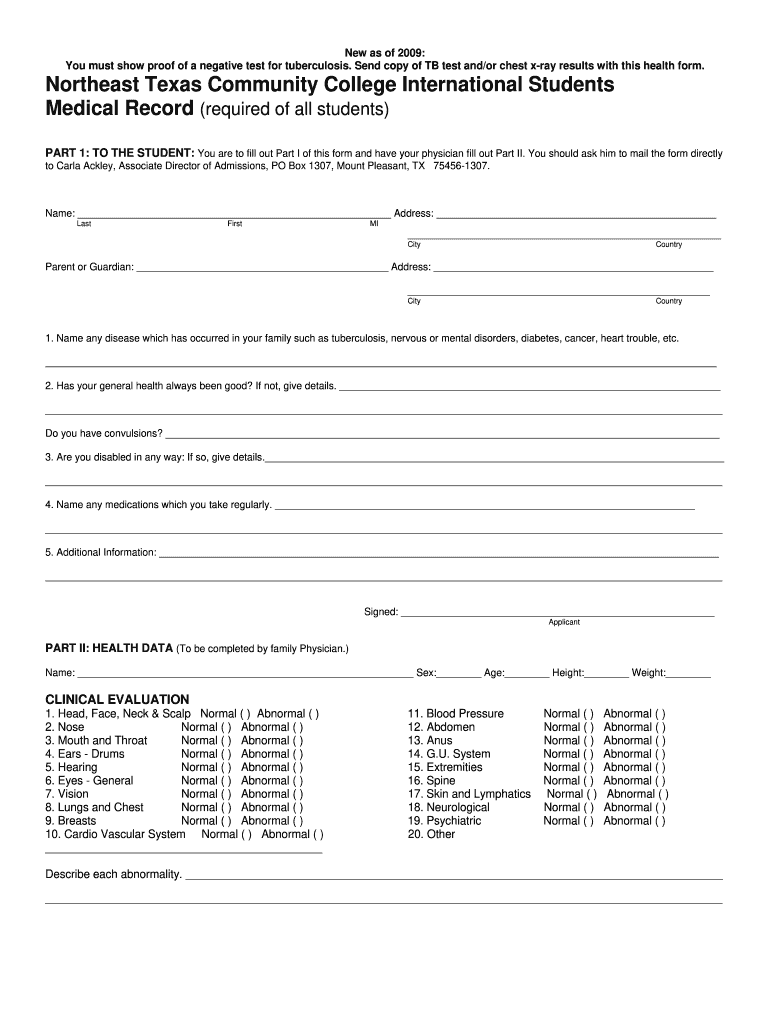  Ntcc Report on Medical Record Department 2009-2024