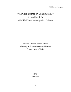 Wildlife Crime Investigation Manual  Form