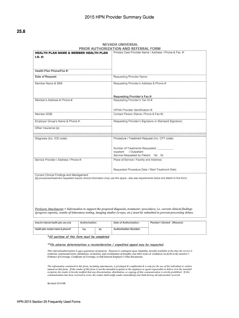 Hpn Universal Referral Form