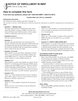 Imrf Enrollment Form