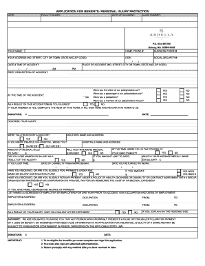 Massachusetts Pip Application Form