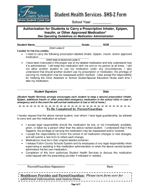 Fulton County Shs 2 Form