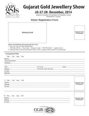 Ggjs Visitor Registration  Form