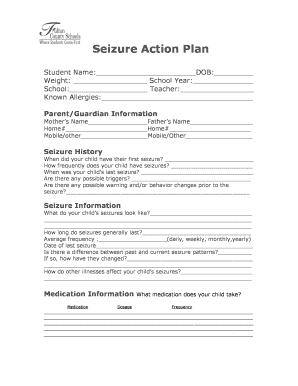  Seizure Documentation Sample 2013-2024