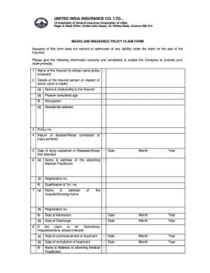 Mediclaim Insurance Policy Claim Form Paramount Health