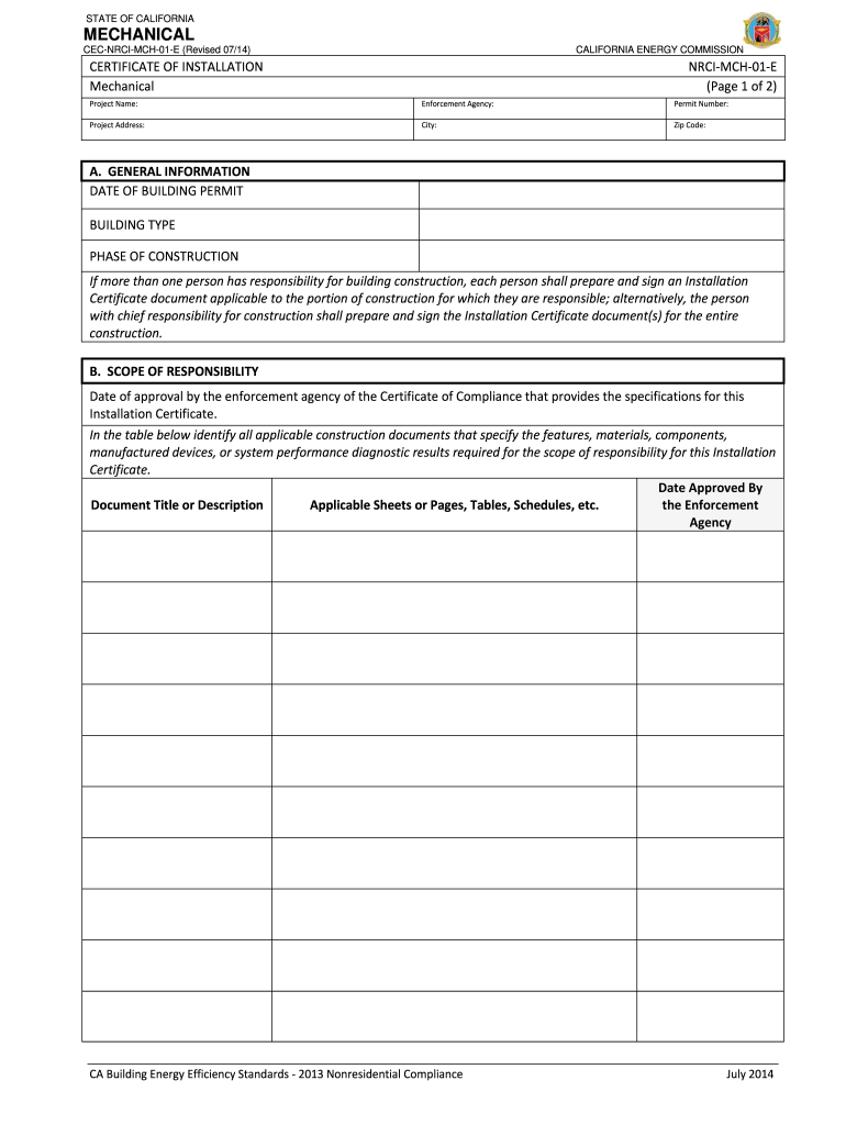  MECHANICAL California Energy Commission State of California Ww Cash4appliances 2014