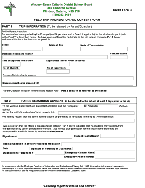 Fieldtrip PDF Form