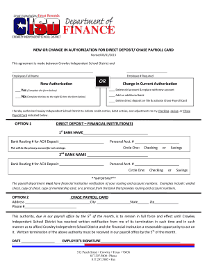 Crowley Isd Direct Deposit Form