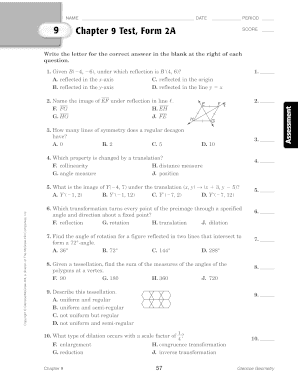 Glencoe Geometry Chapter 9 Answer Key  Form