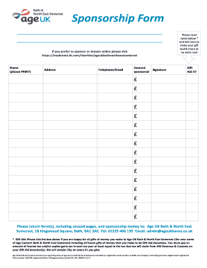 Sponsorship Forms