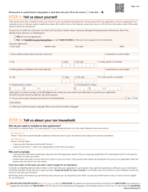 Exemption Application Form Health Insurance Marketplace