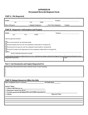  Appendix M Personnel Records Request Form College of 2013-2024