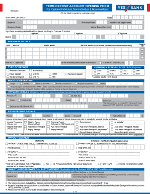 Yes Bank Dd Form