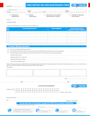 Yes Bank Fd Form