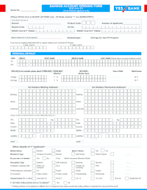 AOF for Jiyo Fit Program Dec 201101cdr Yes Bank Yesbank  Form