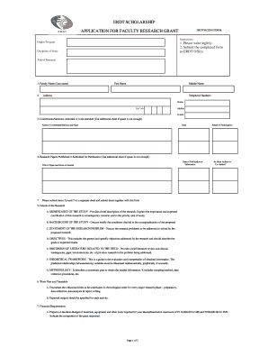 Erdt Application Form