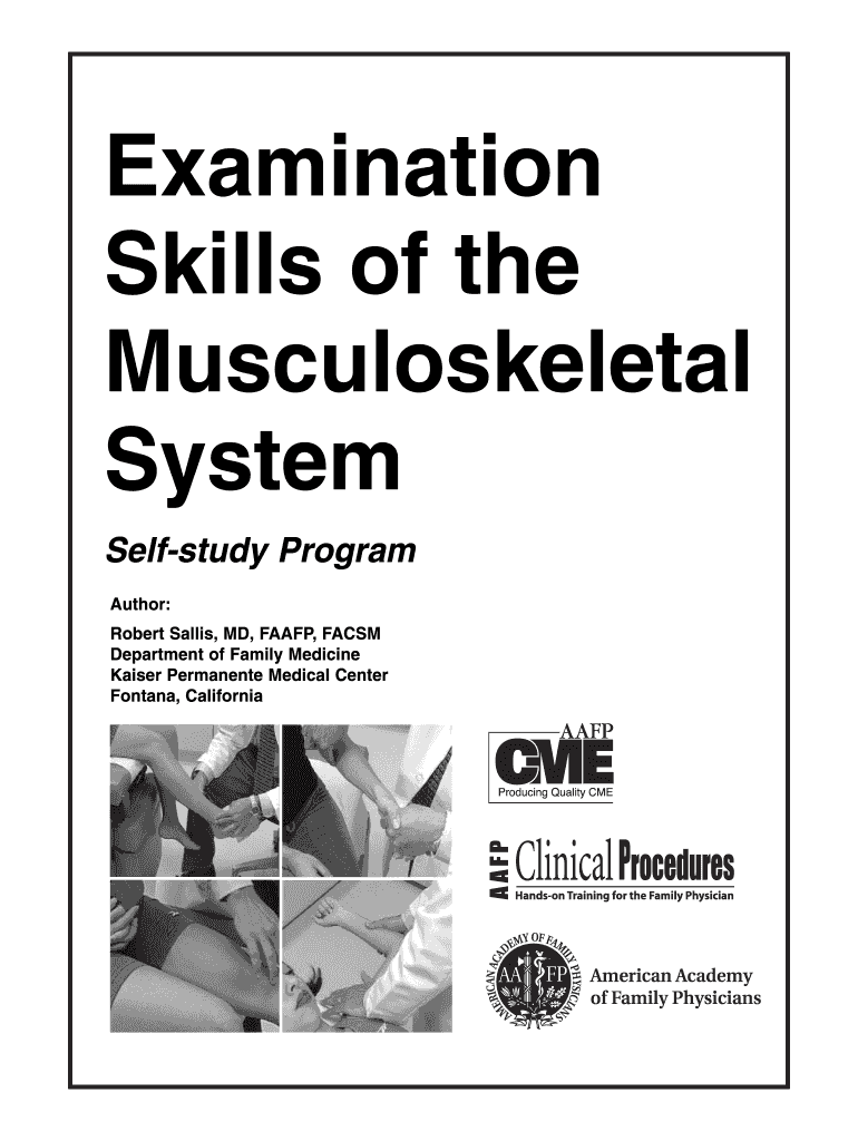 Examination Skills Musculoskeletal Form Fill Out and Sign Printable