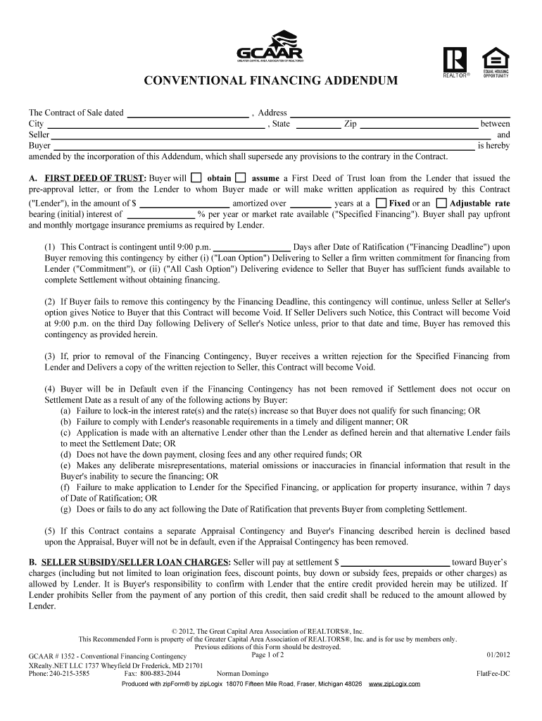 How to Fill Out Third Party Financing Addendum for Conventional  Form