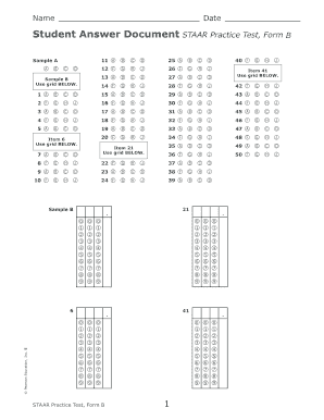 Klein Isd Staar Practice Form