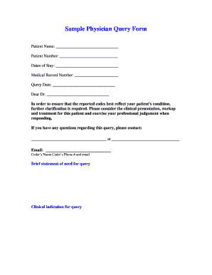 Physician Query  Form