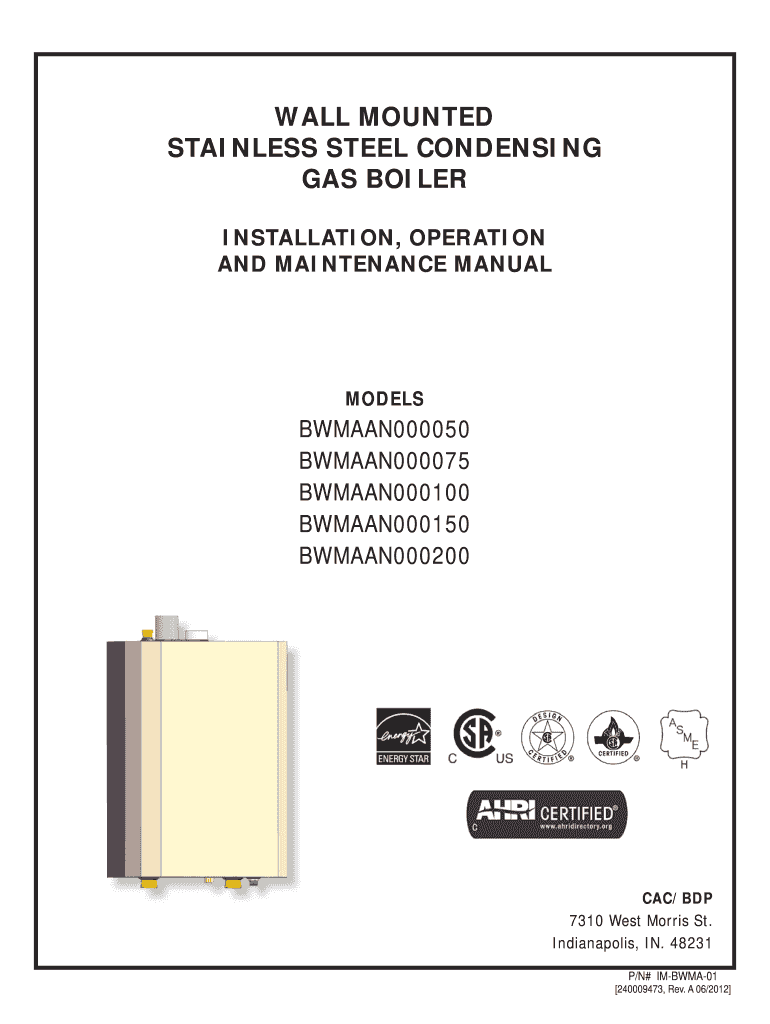 Get and Sign Wall Mounted Stainless Steel Condensing Gas Boiler  HVACpartners  Form