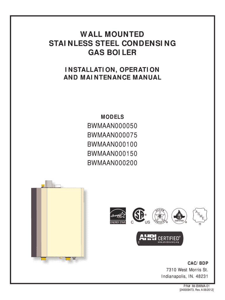 Wall Mounted Stainless Steel Condensing Gas Boiler  HVACpartners  Form