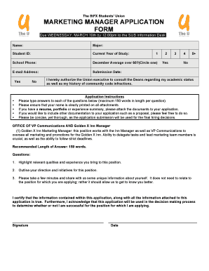 Manager Application Form