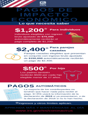 Publication 5412 K SP 5 Economic Impact Payment Amounts Spanish Version  Form