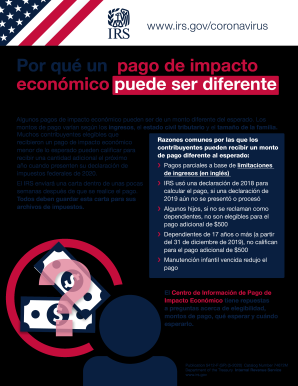 Publication 5412 F SP 5 Why an Economic Impact Payment May Be Different Than Expected Spanish Version  Form