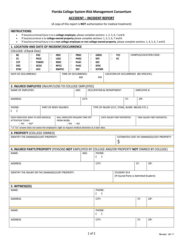  PDF Risk Management Incident Report Form Simply Healthcare Plans 2017-2024