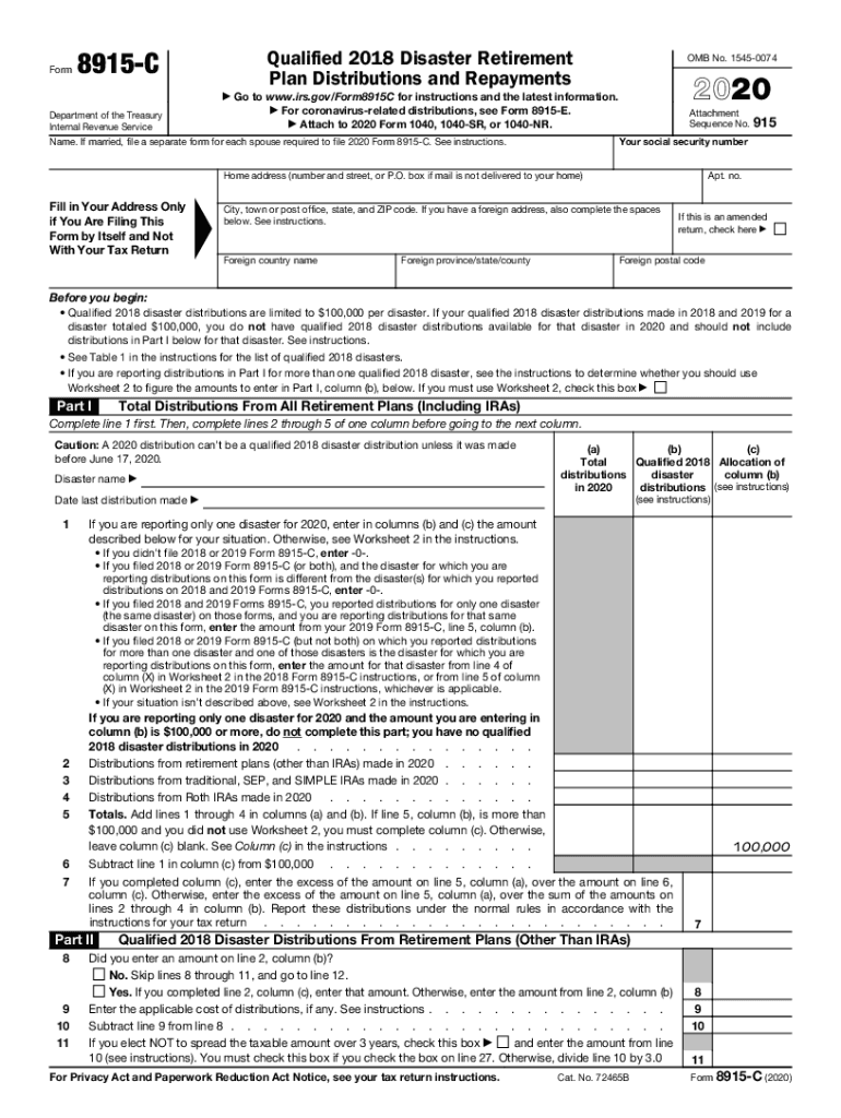  8915 C Form 2020