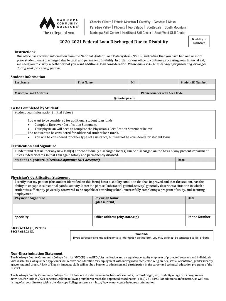  Disability Certification Form 21 Financial Aid 2020-2024