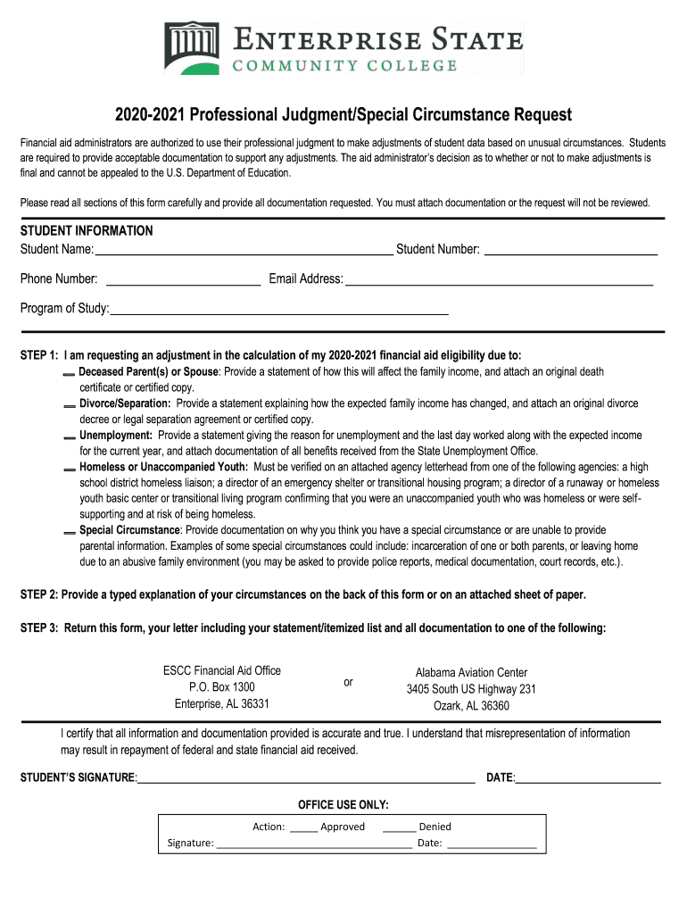  Report Changes or Special CircumstancesOneStopFlorida 2020-2024