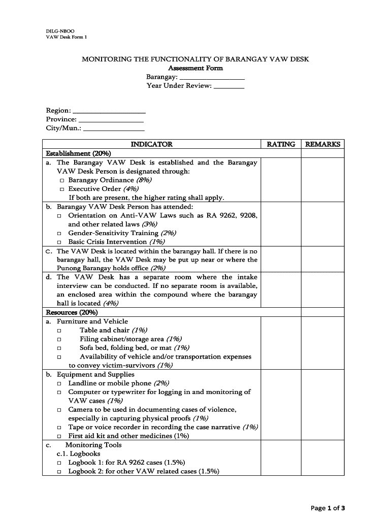 Vaw Docs Intake DOC TemplatePDFfiller  Form