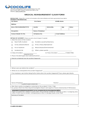 Cocolife Reimbursement Claim Form