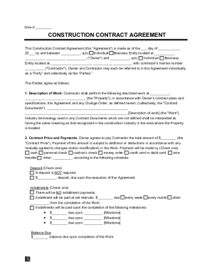 Construction Agreement Format in Tamil PDF