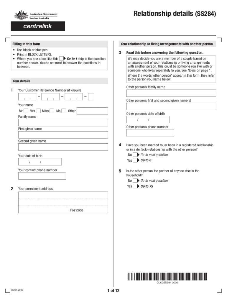 Ss284 Form