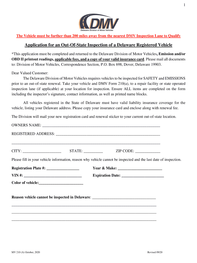  the Vehicle Must Be Further Than 200 Miles Away from the Nearest DMV Inspection Lane to Qualify 2020-2024