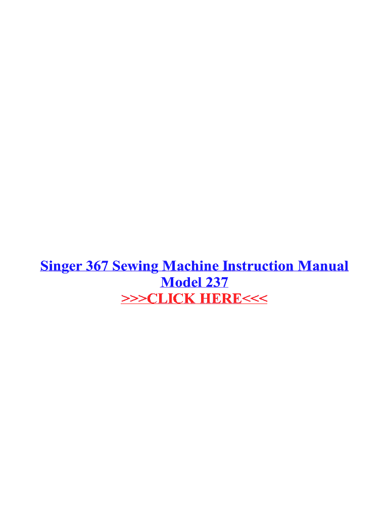 Singer 367 Manual  Form